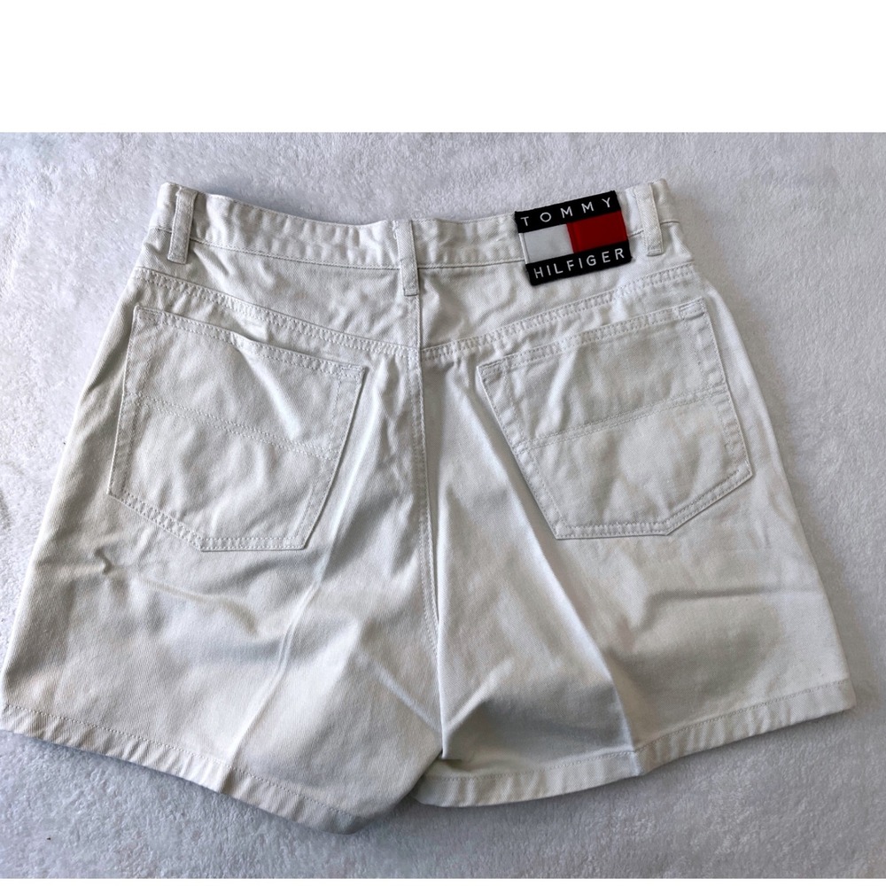 Vintage Tommy Hilfiger Women's Shorts 12 High Waisted Denim mom cotton flag 90's